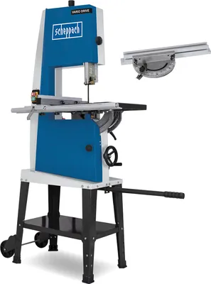Produktbild von Scheppach Bandsäge BASA3 | 400V | 800W | Durchlasshöhe -, Breite 205mm / 306mm | Grauguss-Tisch | Tischverstellung | Untergestell & Querschneidlehre