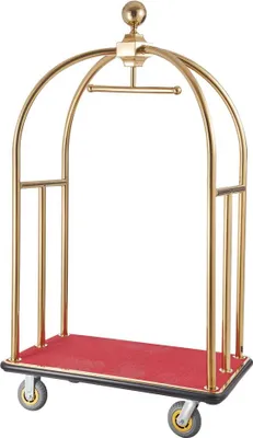 Zdjęcie produktu dla Hotelowy wózek bagażowy 500kg - 1080x640x1860mm Wózek bagażowy - Wózek hotelowy w kolorze złotym