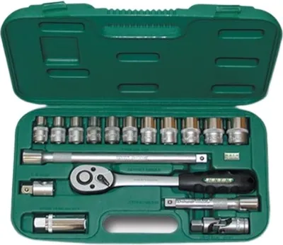 Produktbild von HONITON - Steckschlüssel- und Ratschensatz (17-tlg., 1/2 ")