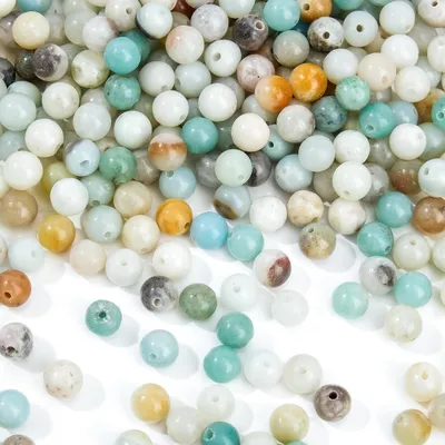Image de 120 pièces 6mm Amazonite perles de pierres précieuses pierre naturelle bricolage fabrication de bijoux