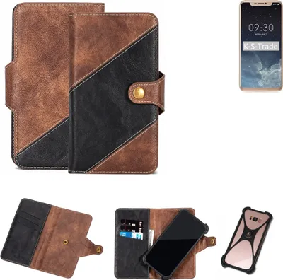 Produktbild von K-S-Trade Handy Hülle Schutz Hülle Schutzhülle Bookstyle Case kompatibel mit Doogee V Handy Cover Hülle Schutztasche 1x