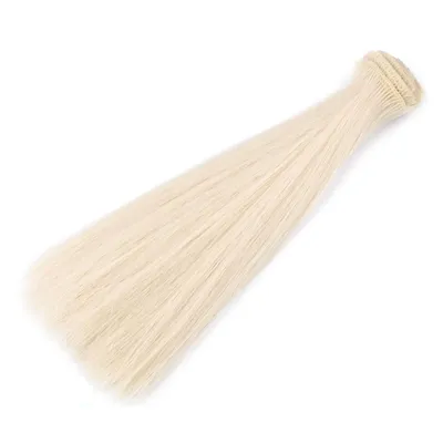 1m Puppenhaar Perücke weißblond glatt 20cm