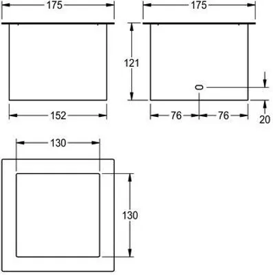 Produktbild von KWC Abfall Abwurfhülse für Tischmontage aus Chromnickelstahl 0,8mm
