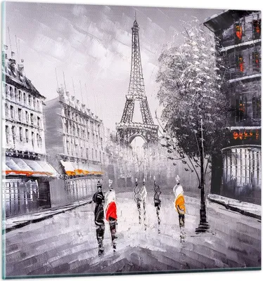 Produktbild von Bilder auf glas - Architektur Paris Eiffle Frankreich - 30x30cm - Glasbilder - Wandbilder - Kunstdruck - Wanddekoration aus Glas - Glas Bilder - Wandbild auf Glas - GAC30x30-2961