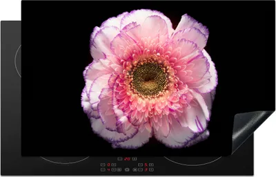Produktbild von KitchenYeah© Herdabdeckplatte Gartenanemone - Blume - Rosa , 83x51cm, Küche Deko, Glaskeramikkochfeld Herdabdeckung, Abdeckplatte fùr Kochfeld
