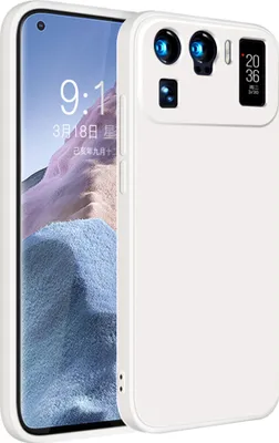 Produktbild von Xiaomi Mi 11 Ultra Hülle, LaimTop Slim Liquid Silikon Gel Gummi Schutzhülle für Xiaomi Mi 11 Ultra Weiß