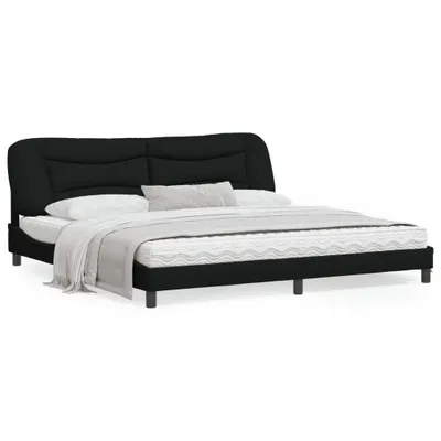 Image de Maison Exclusive - Sommier sans matelas « Hvar » Noir 200 x 200 cm Tissu
