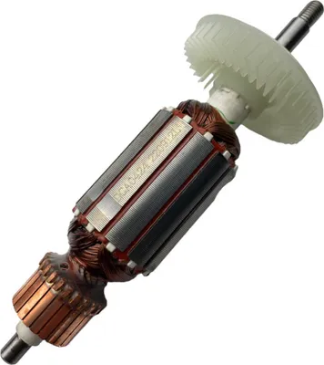 Produktbild von Trade-Shop Rotor / Anker Ersatzteil mit Lüfter kompatibel mit GWS10-125C GWS10­125CE PWS10-125CE ersetzt 1 604 010 640 / Winkelschleifer Zubehör