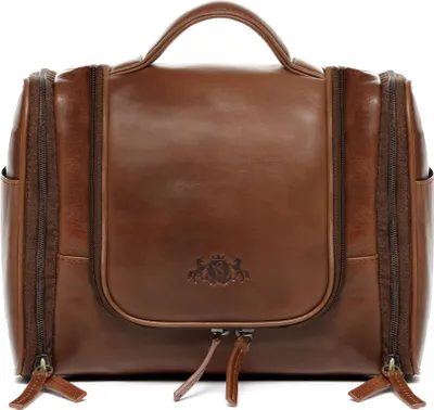 Immagine prodotto di Borsa da toilette DEXTER in pelle vintage marrone chiaro