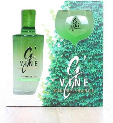 Immagine prodotto di G'Vine Gin de France + confezione regalo in vetro Coupette di marca | 40 % vol | 0,7 l