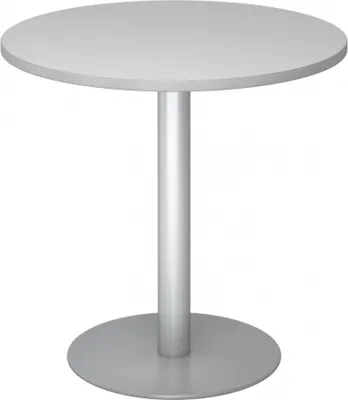 Produktbild von BISTRO F80R S - System Konferenztisch Grau Silber Ø 80