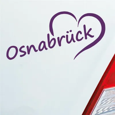 Produktbild von Auto Aufkleber Osnabrück Herz Stadt City Liebe Love Heimat 17x8 cm Lila Sticker Heckscheibenaufkleber