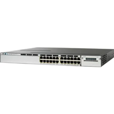 Produktbild von Cisco Catalyst WS-C3750X-24P-E, Managed, Gigabit Ethernet (10/100/1000), Power over Ethernet (PoE), Rack-Einbau, 1U