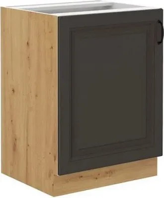 Obrázek produktu pro Spodní policová kuchyňská skříňka 60 cm FRYZIA - dub artisan / grafitová