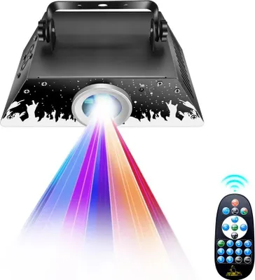 Zdjęcie produktu dla Światło laserowe RGB - Projektor sceniczny - Animacja 3D - Pilot zdalnego sterowania - Wtyczka EU - 100 V AC - - Na imprezy i dyskoteki