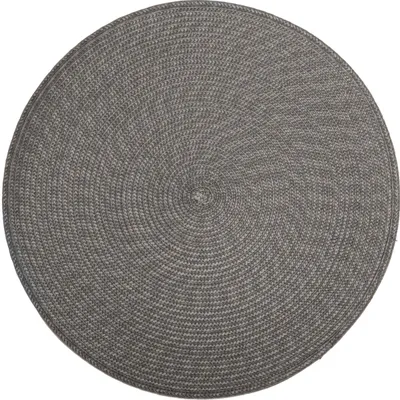 Obrázek produktu pro Braid šedá kulatý stolní podložka šedá plast 38 cm x 38 cm x 38 cm