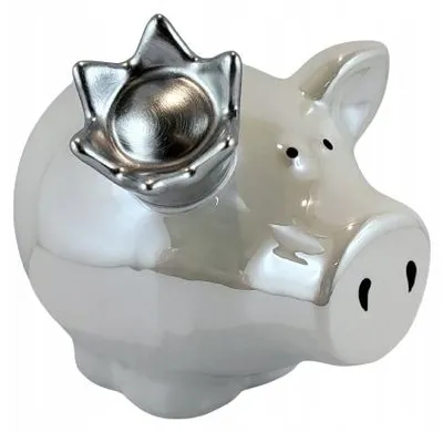 Produktbild von Ewax Sparschwein Weiß mit Krone