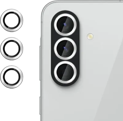 Produktbild von 9H Kamera Schutzglas für Samsung Galaxy A37 / A57 5G Anti-Fingerprint Silber