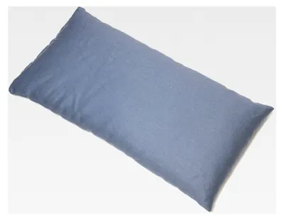 Produktbild von Hirsekissen 20x40cm mit Reißverschluss in grau - gefüllt mit Bio Hirseschalen