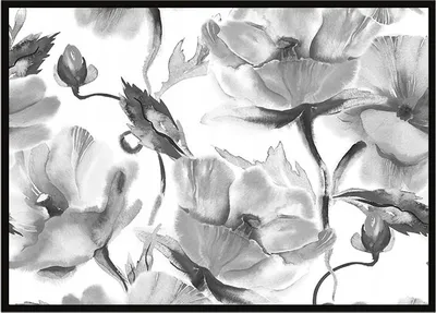 Imagen del producto de Póster decorativo con flores, en marco de 53x73 cm, modelo P1051