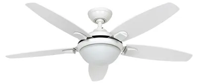 Obrázok produktu pre Stropný ventilátor s osvetlením a diaľkovým ovládaním Contempo 132 cm White