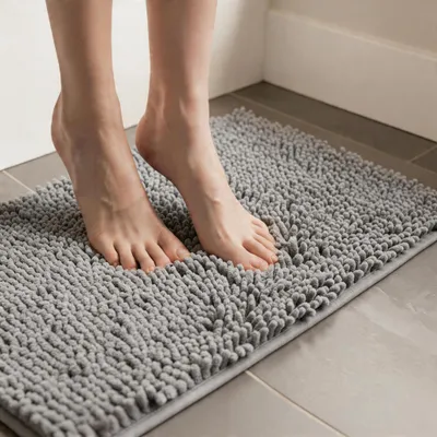 Immagine prodotto di Tappetino da bagno in spugna, 40 x 60 cm, antiscivolo e ad asciugatura rapida