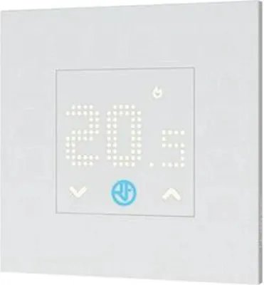 Obrázek produktu pro Finder podomítkový pokojový termostat, plochý design, 1 spínač 5 A/250 V AC, rozsah teploty 0…+38 °C, 1 ks.
