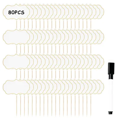 80er Set Buffetbeschilderung mit Marker, 7,5×4,6 cm