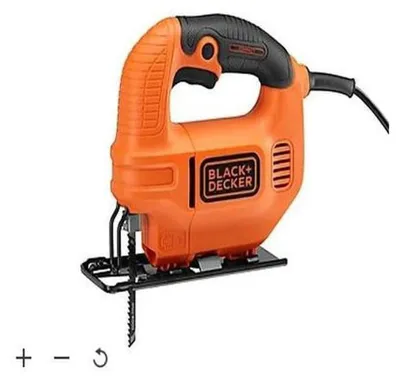 Produktbild von BLACK+DECKER BES410K Stichsäge 410 W mit integriertem Staubgebläse, Holz, U-Schaft-Sägeblatt