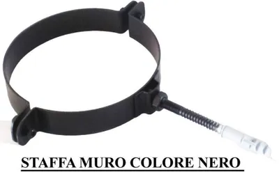 Immagine prodotto di Staffa a parete nera per camino - 80 mm
