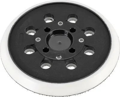Produktbild von Trade-Shop Klett 8+4-Loch Schleifteller / Haftteller / Stützteller 125mm kompatibel mit Bosch Exzenterschleifer ersetzt 2 609 004 175