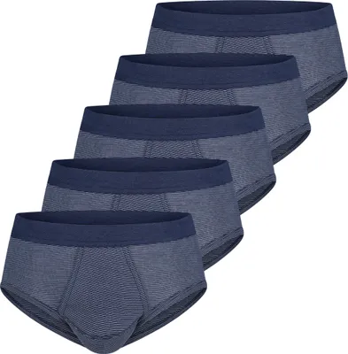 Produktbild von ESGE 5er Pack - Feinripp Ringel Slip / Unterhose Sportliche Wäsche für den Alltag, Feinripp Slip mit Eingriff, Pflegeleicht, formbeständig und strapazierfähig
