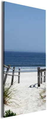Produktbild von Wallario Premium Leinwandbild Blick auf Strand in Größe 60 x 150 cm