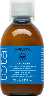 Productafbeelding van APIVITA Mondwater Total met Munt & Propolis, 250 ml