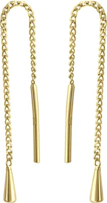 Produktbild von Celesta Gold Durchzieh-Ohrring 375 Gelbgold 375/- Gold 5,8cm gelb 371330558-2