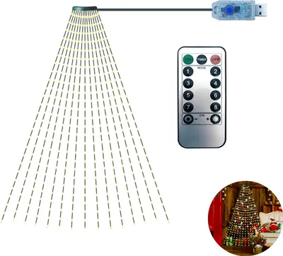 Image de Lumières Décoratives pour Arbre de Noël String Garden Layout Waterfall Lights Party Camping Atmosphere Lights LED Water Lights