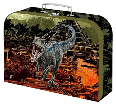Produktbild von Kinderkoffer aus PP-Karton für Spielzeug und Bastelbedarf (T-Rex)