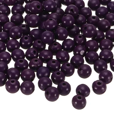Image de Perles en bois de grande taille, aspect naturel, idéales pour les tresses et le macramé. Couleur : violet. Quantité : 200 pièces. Dimensions : 14 x 13 mm. Diamètre du trou : 5 mm