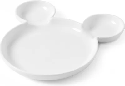 Produktbild von 4x Kinderteller Bär, Porzellan, weiß, 26,5 cm