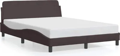 Produktbild von vidaXL Bettgestell "Dover" Dunkelbraun 140x190 cm Stoff