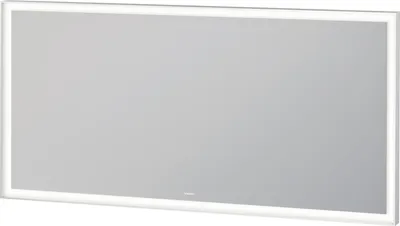 Image de Duravit L-Cube Miroirs avec éclairage, angulaires, 1400x700x67mm, blanc aluminium mat, LC7384018180000