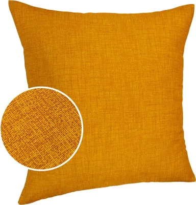 Produktbild von Dekokissenbezug MrJack Uni Gelb 40x40cm Einfarbig Leinenoptik Sofakissen mit Reißverschluss
