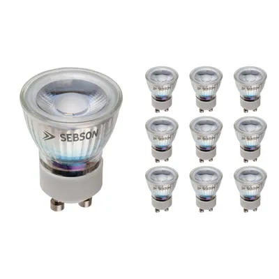 Produktbild von 10x LED Lampen GU10 warmweiss 3W ø35m 230V Leuchtmittel Spot Strahler COB SEBSON