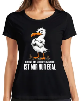 Productafbeelding van "Ik begrijp het, het maakt me niets, sarcastische opmerking" - Dames T-shirt, zwart, maat L