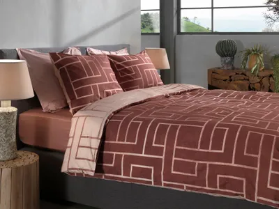 Produktbild von Heckettlane Red Bettbezug Roja - 135x200 cm + 1 Kissenbezug - Hergestellt aus 100% TwillBaumwolle