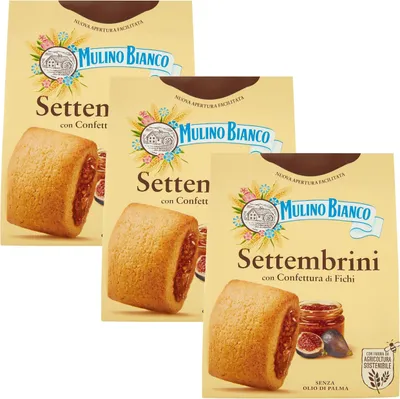 Produktbild von MULINO BIANCO Settembrini - Italienische Mürbekekse mit Feigenkonfitüre 300g (Settembrini, x3)