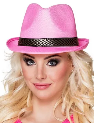 Immagine prodotto di Cappello con nastro per adulti rosa-nero