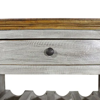 Immagine prodotto di vidaXL Scaffale per vino in legno massello di mogano 55x23x85 cm