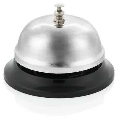 Produktbild von 6x Rezeptionsglocke, Ø 8,5 cm, silberfarben, Edelstahl