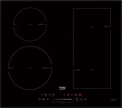 Produktbild von Beko HII64500FTO, Schwarz, Integriert, 60 cm, Zonen-Induktionskochfeld, Glas, 4 Zone(n)